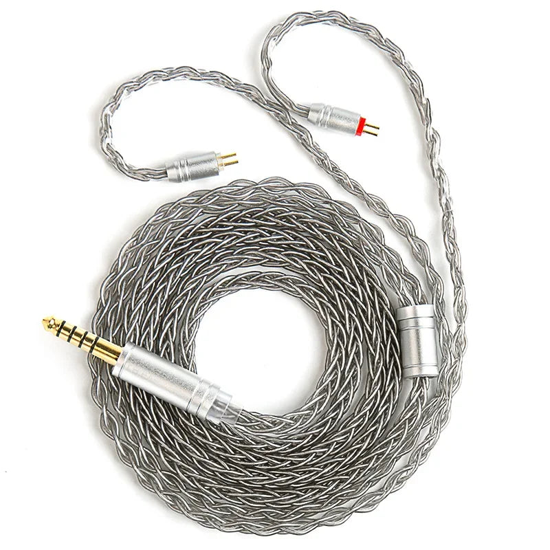 KBEAR ST12 8-strand 4N OFC silver-plated Upgraded Cable 3.5MM/4.4MM plug Earphone Cable HiFi music Audio Cable for iems