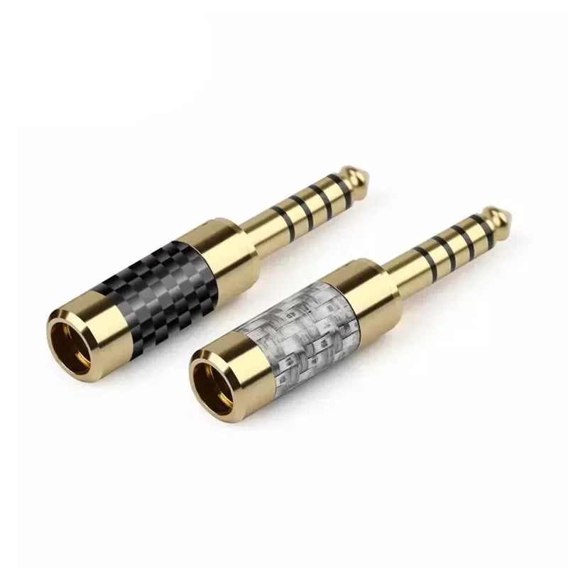 Jack 4.4mm Connector Balanced Interface Speaker Terminal Copper Male Plug Audio Conector DIY Headphones Cable Gold Rhodium