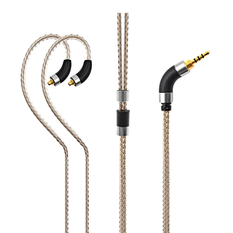 Silver Plated Audio Cable For FiiO FH3 FX15 JD7 FDX FH15 FH9 FH5s Pro FF5 FA7S headphones and many others
