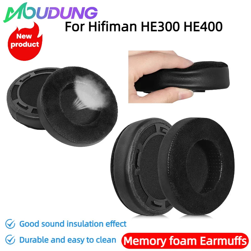 Replacement Protein Leather Cushion Cover Earpads With buckle For Hifiman HE300, HE400 and more