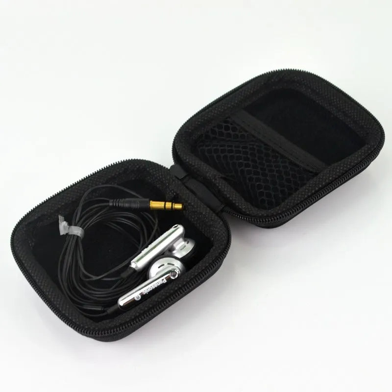 Earphones Carrying Storage Pouch - Hard Case For Accessories Memory Card USB Cable